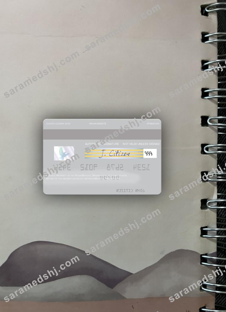 Madagascar AccèsBanque visa debit card photolook back